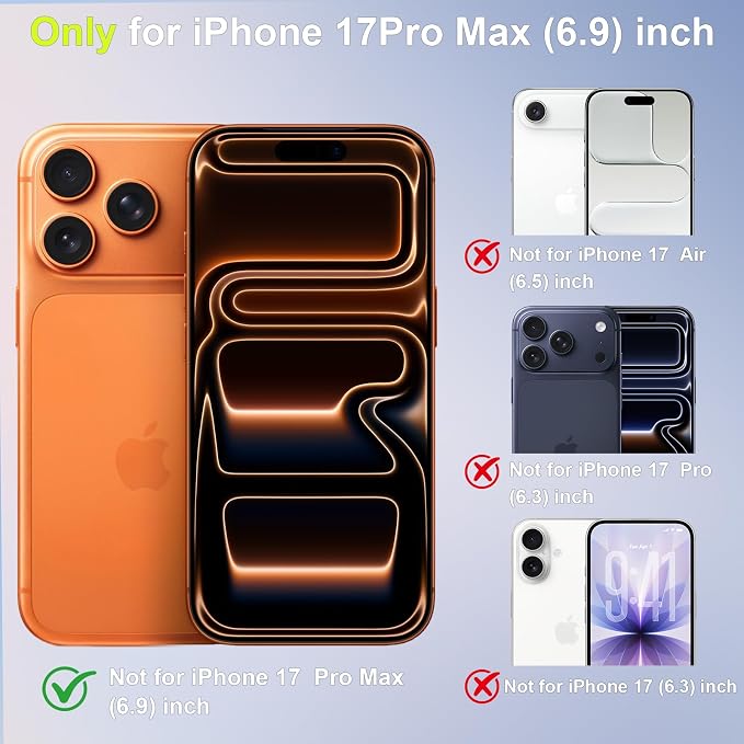 Beasyjoy for iPhone 17 Pro Max Case Waterproof, Built-in Screen Protector & Full Body Protection, Heavy Duty Rugged Military Shockproof Dustproof Case for Outdoor, Compatible with MagSafe, 6.9" Blue