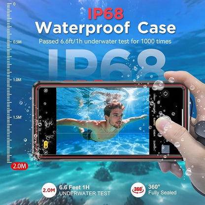 WIFORT for Samsung Galaxy S25 Ultra Waterproof Case Magnetic, [Rugged Stainless Steel] [Fit for MagSafe] [Screen Protector & Lanyard], Heavy Duty Protection Water Proof Metal Phone Cover - 6.9" Black