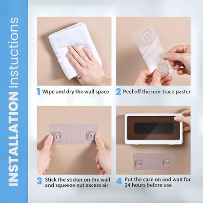 Shower Phone Case Holder Waterproof Upgraded Holder Wall Mount Bathroom TV Shower Gadget Shower Accessory Phone Mount iPhone Shower TV (White)