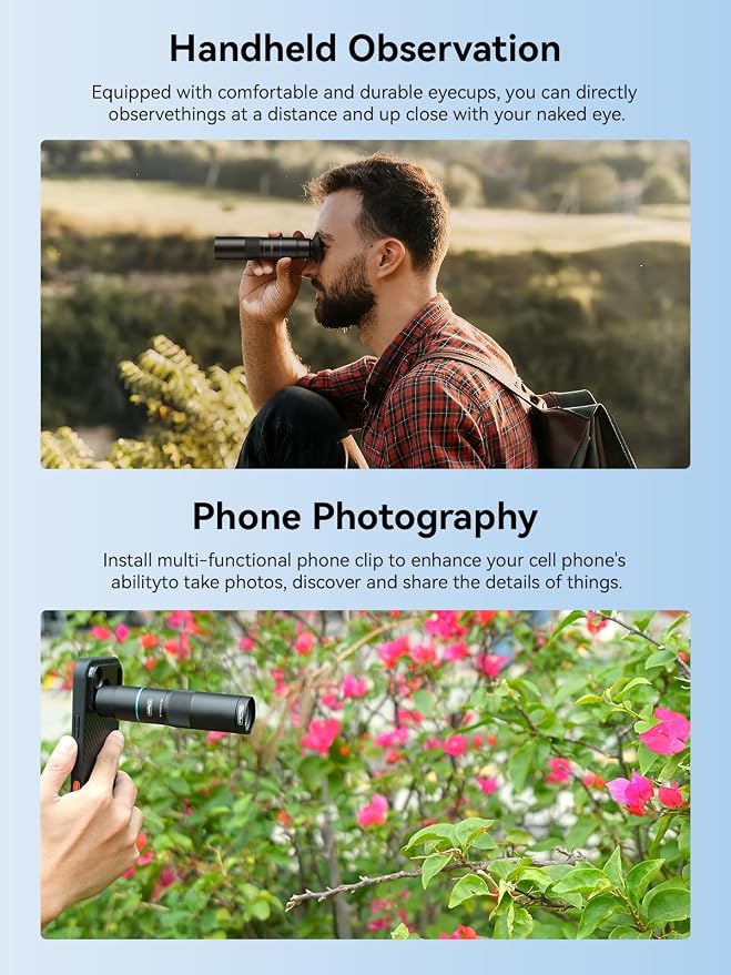 MIAO LAB HD 10X Telephoto Lens & 200mm Macro Lens, 2-in-1 Aluminum Phone Camera Lens Kit with 17mm Lens Thread Interface Mobile Phone case. Phone Lens Attachment Fit for iPhone 17 Pro Max