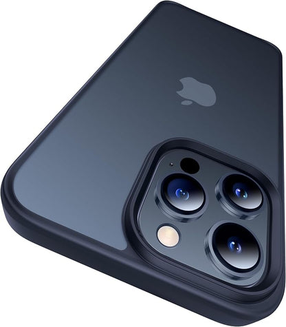 CASEKOO for iPhone 15 Pro Case, [Never Yellow Technology] [Mil-Grade Drop Protection] Translucent Slim Cover Women Men for iPhone 15 Pro Phone Case 6.1 inch, Frosted Black