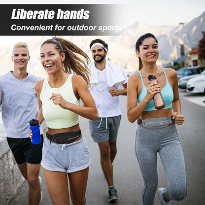 2 PCS Slim Running Belt Fanny Pack Running Phone Holder Runners Pouch Waist Pack for Workout Money Belt Running Gift Gear Accessories for Women Men Walking Hiking Cycling