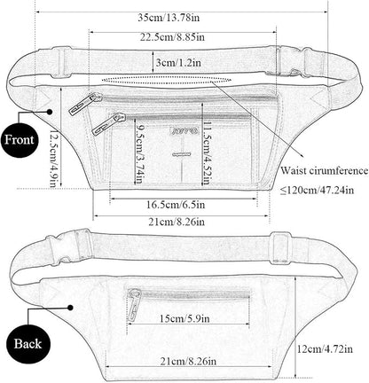 Naoki Outdoor Sports Running Jogging Cycling Hiking Camping Climbing Travel Ultra-thin Waterproof Polyester Waist Pack/Bag Runner Belt(Gray)