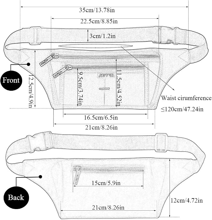 Naoki Outdoor Sports Running Jogging Cycling Hiking Camping Climbing Travel Ultra-thin Waterproof Polyester Waist Pack/Bag Runner Belt(Red)