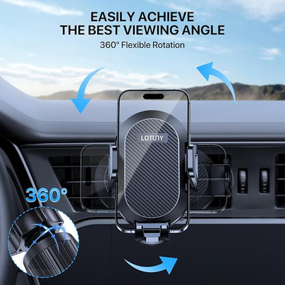 Car Phone Holder Mount, [Upgraded Vent Clip Never Fall Off] Universal Phone Holders for Your Car, Hands Free Air Vent Cell Phone Mount Compatible with iPhone Samsung and All 4.0-7.0 inches