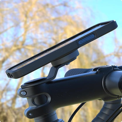 CQ Bike Phone Mount, 1s Lock/Release Bike Phone Holder for Bike Stem, Universal Aluminum Bicycle Handlebar Phone Mount, Upgraded Stable MTB Road Mountain Bike Cell Phone Clip for iPhone and More
