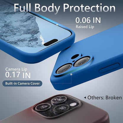 FireNova Magnetic for iPhone 17 Case, Compatible with MagSafe, [Integrated Silicone Camera Control Button] [Camera Protection] Anti-Scratch Microfiber Lining Phone Case, 6.3", Blue