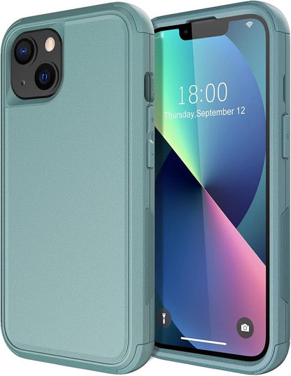 Diverbox for iPhone 13 Case [Shockproof] [Dropproof] [Dust-Proof],Heavy Duty Protection Phone Case Cover for Apple iPhone 13 (Pine Green)