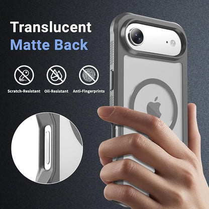 jaroco Magnetic for iPhone Air Case, [Compatible with MagSafe][Military Grade Drop Protection][Heavy Duty Protection][Non-Slip][Shockproof] 2-Layer Durable Bumper Phone Case 6.5''-Gray