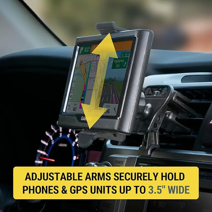 Scosche HDVM Universal 3-in-1 Vent/Windshield/Dashboard Cell Phone Holder Car Mount, Suction Cup Phone Mount with Vent Clip, Compatible with iPhone 16/15/14/13/12 & Mobile Phones up to 3.5 inches
