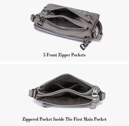 MINICAT Multiple Pockets Small Crossbody Purse Cell Phone Purse Shoulder Bags for Women Cross Body Bag for Woman
