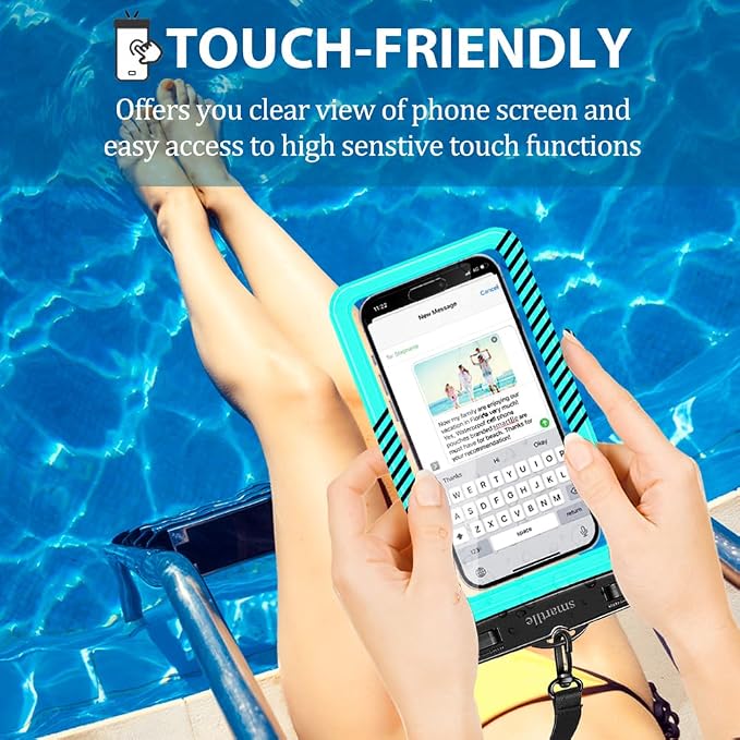 Waterproof Phone Pouches Bags Holder, Cell Phone Water Protectors 4 Pack for Swimming, IPX8 Waterproof Phone case Cover for iPhone 15 14 13 Pro Max 12 11, for Galaxy S24 S23 Ultra Up to 7"