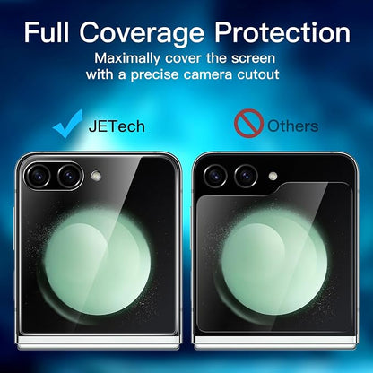 JETech Front Screen Protector for Samsung Galaxy Z Flip 5, 3-Pack | Full-Coverage PET Film, HD Clear, Case-Friendly Design