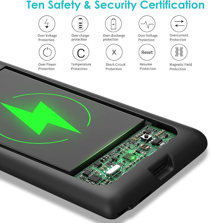 Battery Case for Galaxy Note10+ 5G [6.8 inch], 8500mAh Portable Charging Case Extended Battery Pack for Samsung Galaxy Note 10+/ Note 10 Plus -[Black]