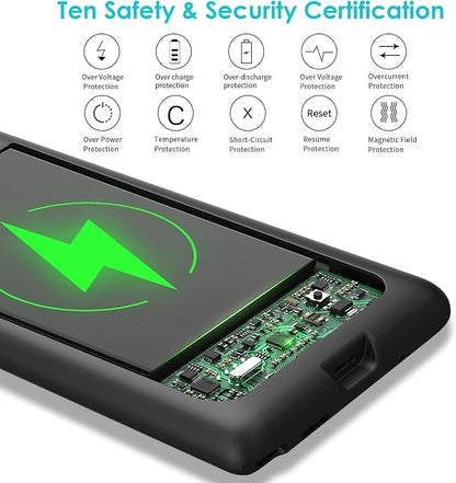Battery Case for Galaxy Note10+ 5G [6.8 inch], 8500mAh Portable Charging Case Extended Battery Pack for Samsung Galaxy Note 10+/ Note 10 Plus -[Black]