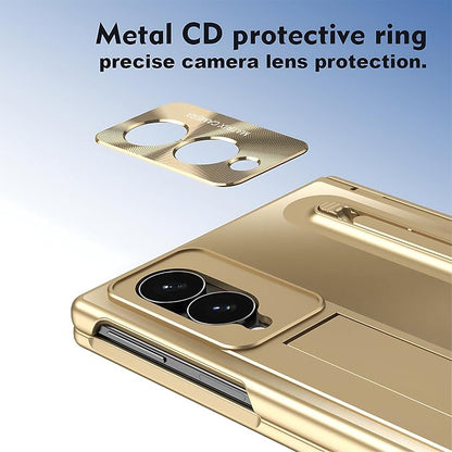 Case for Samsung Galaxy Z Fold 8 Wide, with Kickstand (Gold) | Stulys, Screen Protector, Shockproof, Slim, Anti-fingerprint, Scratch-Resistant, Lens protection, Hands-free viewing