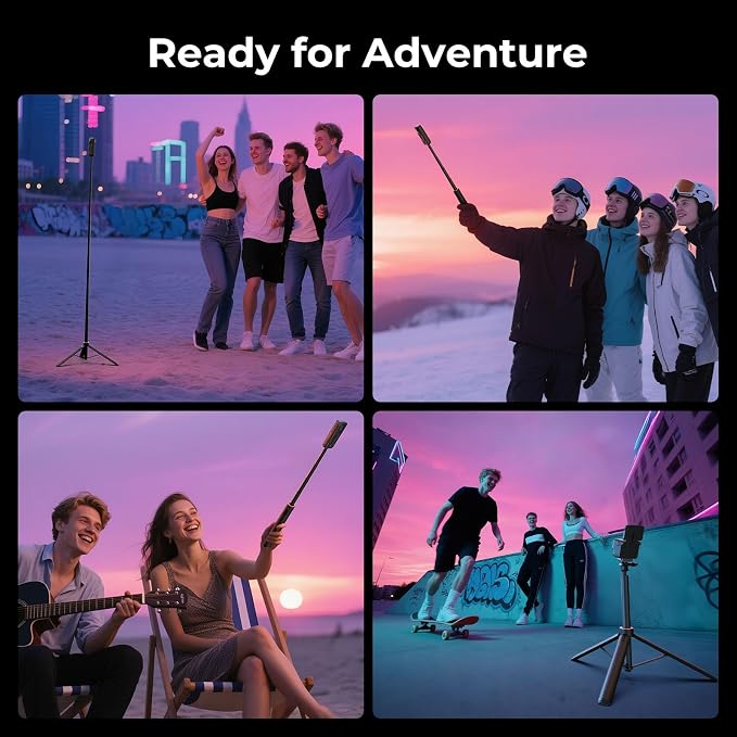 SmallRig 59" Extendable Selfie Stick Tripod for GoPro Hero 13/12/11, for DJI Action 6/5 Pro/4, for DJI Pocket 3, for Xtra Muse, for Akaso, 1/4"-20 Screw for Insta360 X5/X4, Mirrorless Camera - 5284