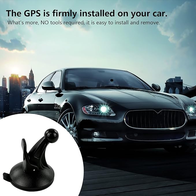 EKIND Replacement Cradle and Removable Car Windscreen Windshield Suction Cup Mount 17mm Swivel Ball GPS Holder Compatible for Garmin GPS Nuvi -Black