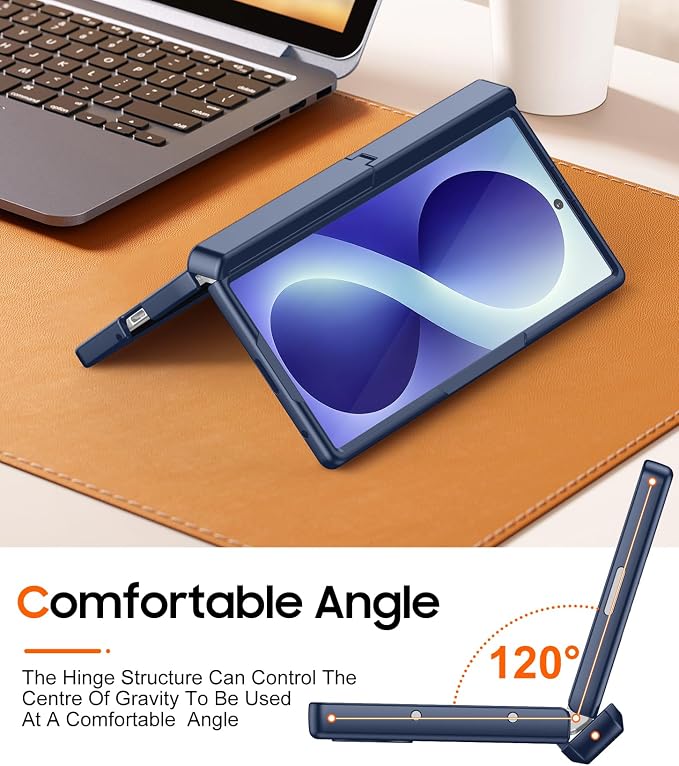 SPIDERCASE Magnetic for Samsung Galaxy Z Fold 8 Ultra Case,Built-in [Screen Protector] [Hinge Protection] [Kickstand] Full Body Protective Phone Case for Z Fold 8 Ultra - Blue