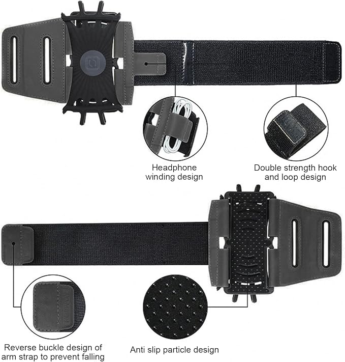 Wristband Phone Holder for Running, 360 Degree Rotation Sports Armband Phone Holder for Running Armband for 13 Pro, for for, for for, for Hiking