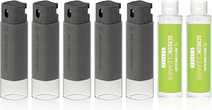 Scosche SCOCLNR 2-in-1 Streak-Free Screen Cleaning Kit, Refillable Electronic Screen Cleaner Spray and Wipe for TV, Computer, Phone, iPhone, iPad, Laptop, MacBook, Car Touchscreen, 5 Pack