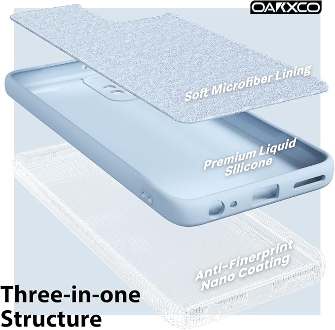 oakxco for Motorola Moto G Power 5G 2023 Phone Case Liquid Silicone, Thin Slim Soft Rubber Gel TPU Plain Simple Cover for Women Girl Cute, Matte Solid Color, Light Blue