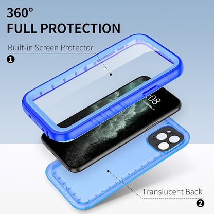 SPORTLINK for iPhone 11 Pro Waterproof Case, Full Body Underwater/Rugged/Heavy Duty Shockproof/Dustproof Case with Built-in Screen Protector for iPhone 11 Pro 5.8 Inch (Blue)