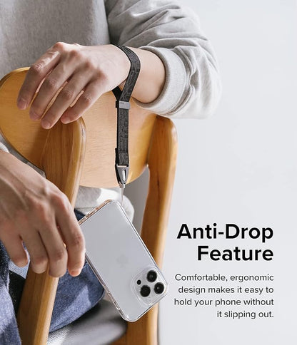 Ringke Hand Strap [Phone Wrist Strap] Designed for Camera Strap and Phone Strap, Adjustable Sturdy Universal Lanyard Compatible with Camera and Phone Case - Lettering Black 2