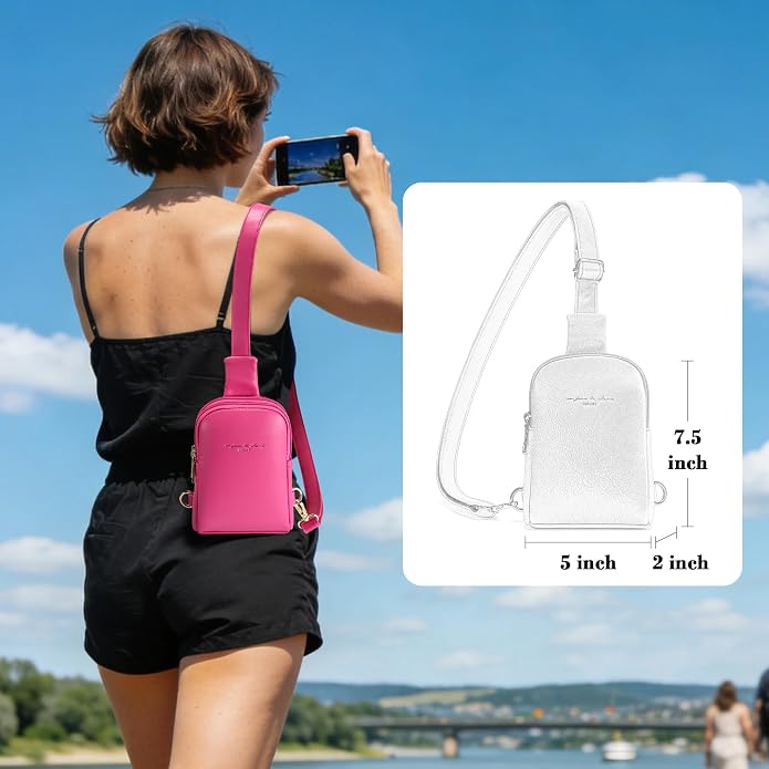 INICAT Small Sling Bag for Women Everyday & Travel Crossbody Bags Lightweight Cross Body Purses Vegan Leather