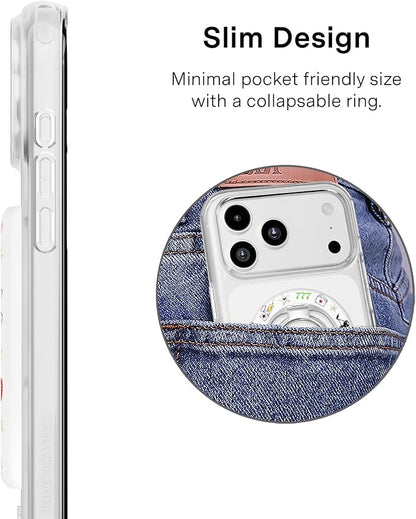 VELVET CAVIAR Compatible with MagSafe Phone Grip 2.0 | Cute Magnetic Ring Holder | Finger Loop Kickstand | Pop On Accessory for iPhone 17, 16, 15, 14, 13, 12 | Lucky Charm