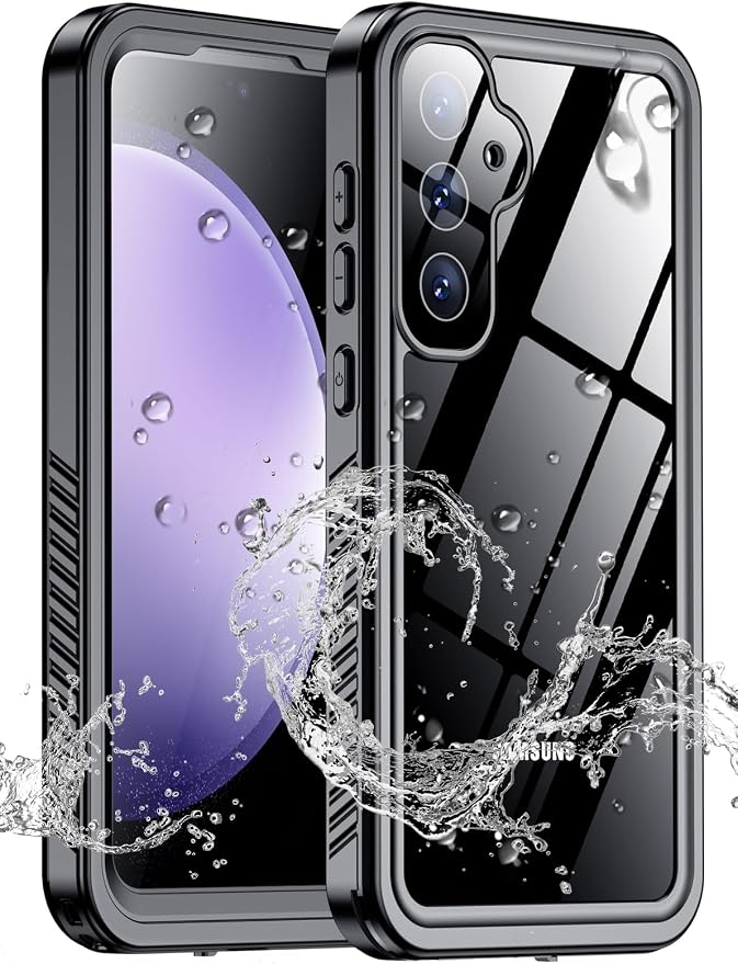 MOZOTER for Samsung Galaxy S23 FE Case Waterproof,[IPX8 Underwater Case][Full Body Shockproof & Military Dropproof] Clear Sound Quality Built-in Screen Protector for Samsung S23 FE 6.4 inch-Black