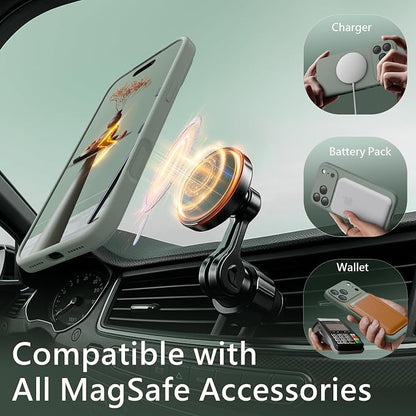 FireNova Magnetic for iPhone 17 Pro Max Case, Compatible with MagSafe, [Integrated Silicone Camera Control Button] [Camera Protection] Anti-Scratch Microfiber Lining Phone Case, 6.9", Calke Green