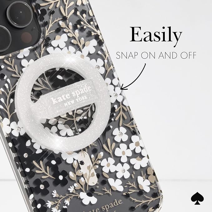 kate spade new york Magnetic Phone Loop Grip - Removable and Collapsible - that Sparkle Silver