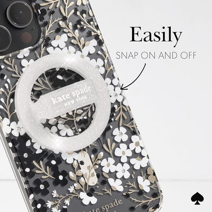 kate spade new york Magnetic Phone Loop Grip - Removable and Collapsible - that Sparkle Silver