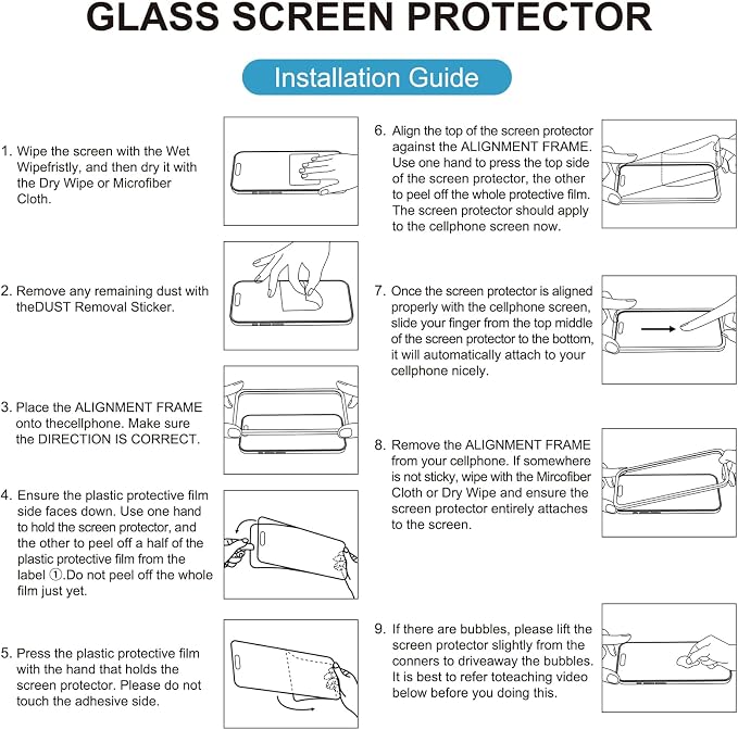 Mothca 2 Pack Matte Glass Screen Protector for iPhone 16 [6.1 inch] + 2 Pack Camera Lens Protector, Anti-Glare & Anti-Fingerprint Case Friendly Tempered Glass Film, Bubble Free, Smooth as Silk