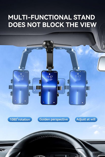 Temvue Car Photography Phone Mount Stabilizer, Universal Cell Phone Car Mount Metal Anti-Shake POV View for Navigation Live Streaming Self-Recording & Video Driving