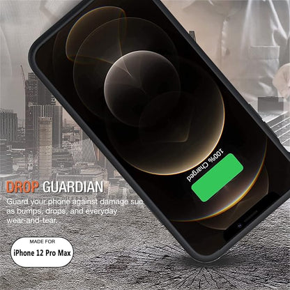 Battery Case for iPhone 12 Pro Max,12000mAh Rechargeable Portable Charging Case with Wireless Charging Compatible for iPhone 12 Pro Max (6.7 inch) with Carplay Extend Battery Charger Pack Case (Black)