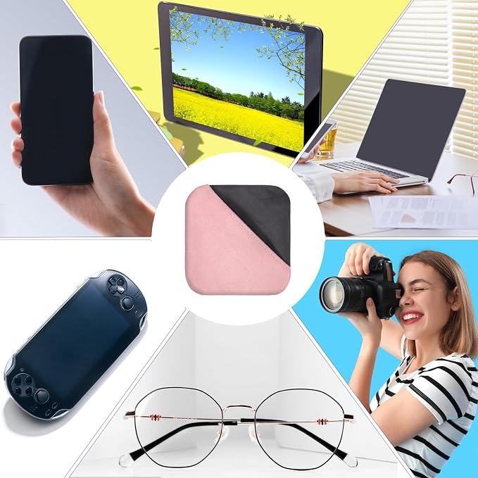 Pink Car Screen Cleaner Microfiber Auto Screen Cleaning Pad, Auto Touchscreen Cleaning Wipes Car CleaningWipes Cloth, Touchscreen Cleaner Cloths for Vehicle Dashboard CarDisplay Interior