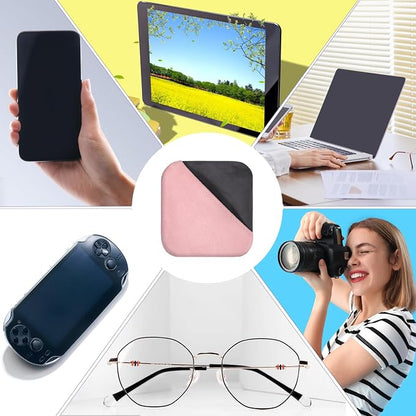 Pink Car Screen Cleaner Microfiber Auto Screen Cleaning Pad, Auto Touchscreen Cleaning Wipes Car CleaningWipes Cloth, Touchscreen Cleaner Cloths for Vehicle Dashboard CarDisplay Interior