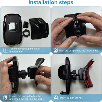 Car Cell Phone Holder Mount for Jeep Wrangler JK JKU 2017 2016 2015 2014 2013 2012 2011 Interior Accessories, Dashboard Mobile Phone Stand Compatible with 4.0"-7.0" Cell Phones