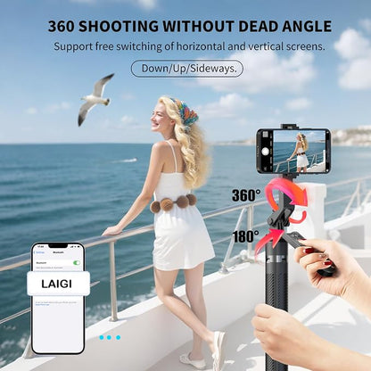 70" Tripod for Phone, Portable All in One Extendable Cell Phone Tripod Stand, Tall Travel Tripods for Recording Video Selfies Photo, with Wireless Remote Control for iPhone、Samsung、Camera、Android