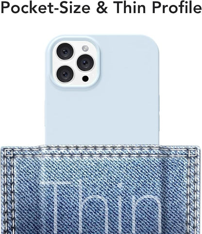 for iPhone 12/12 Pro Case Silicone Compatible with Magsafe Case, Ultra Slim Thin Magnetic Phone Cases Mag Safe, Cute Soft Rubber Gel Matte Plain Wireless Charging Cover for Women, Light Blue