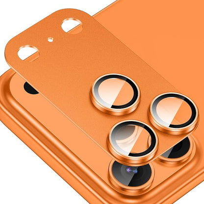 for iPhone 17 Pro Max Camera Lens Protector [Anti-Scratch] [Ultra HD Clear] [Strong Adhesion] Metal Aluminum Alloy Tempered Glass Camera Screen Cover(Cosmic Orange)