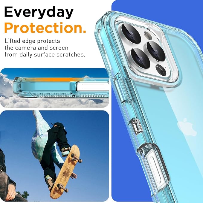 AICase for iPhone 16 Pro Max Case Clear 3 in 1 Heavy Duty Drop Protection Full Body Rugged Shockproof/Dust Proof 3-Layer Military Protective Tough Durable Cover for iPhone 16 Pro Max 6.9"_4