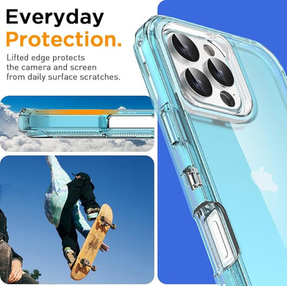 AICase for iPhone 16 Pro Max Case Clear 3 in 1 Heavy Duty Drop Protection Full Body Rugged Shockproof/Dust Proof 3-Layer Military Protective Tough Durable Cover for iPhone 16 Pro Max 6.9"_4