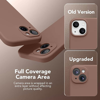 Magnetic for iPhone 15 Plus Case, Compatible with MagSafe, [Full Camera Protection][Screen Protector] Silicone Shockproof Protective Phone Case for iPhone 15 Plus 6.7", Brown