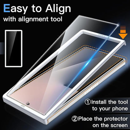 JETech Front Screen Protector for Samsung Galaxy Z Fold 7, 3-Pack | 9H Tempered Glass, HD Clear, Anti-Scratch Protection, Easy Installation Tool