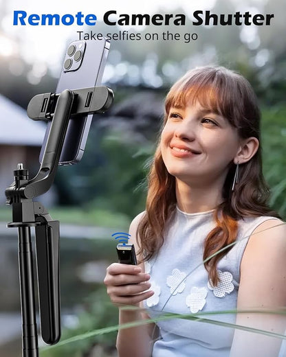 UBeesize 64'' Extendable Selfie Stick Tripod with Light & Remote, Adjustable Phone Tripod Stand for iPhone 17-11, Android, Camera, Travel Vlogging & Video Recording