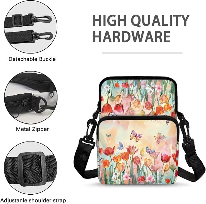 Men's Crossbody Bag, Small Cell Phone Wallet, Women's Shoulder Handbag, Travel Gym Bag