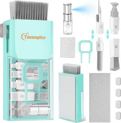 Laptop Cleaning Kit, All in 1 Keyboard Cleaning kit for MacBook iPad iPhone, Compact Keyboard Cleaner with Brush and Spray for Tablet, Airpods, Earbud, Computer Screen, PC Monitor